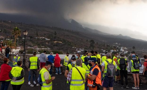 Visitantes este sábado en La Palma. 