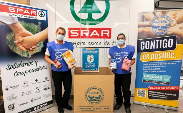 Las tiendas de Spar Gran Canaria recogen un año más donaciones de productos en la gran recogida solidaria de Banco de Alimentos