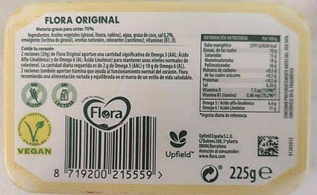 Sanidad lanza una alerta alimentaria por la presencia de leche en una popular margarina