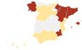 El mapa del pasaporte covid en España