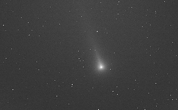Imagen del cometa desde Gran canaria. 