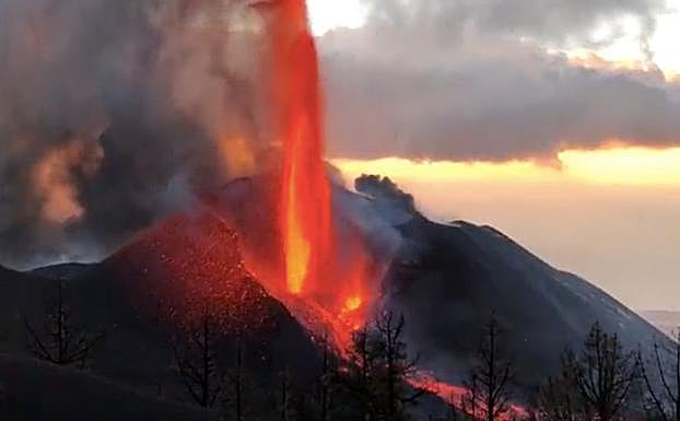 Imagen actualizada del Cumbre Vieja. 