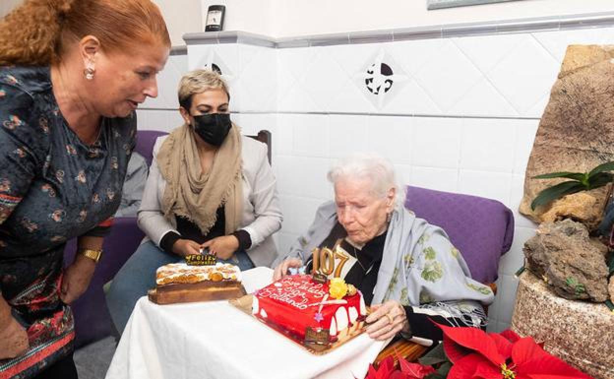 Agustina García, la abuela del Sureste grancanario, cumple 107