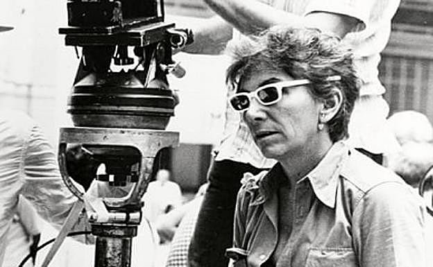 Lina Wertmüller en un rodaje.