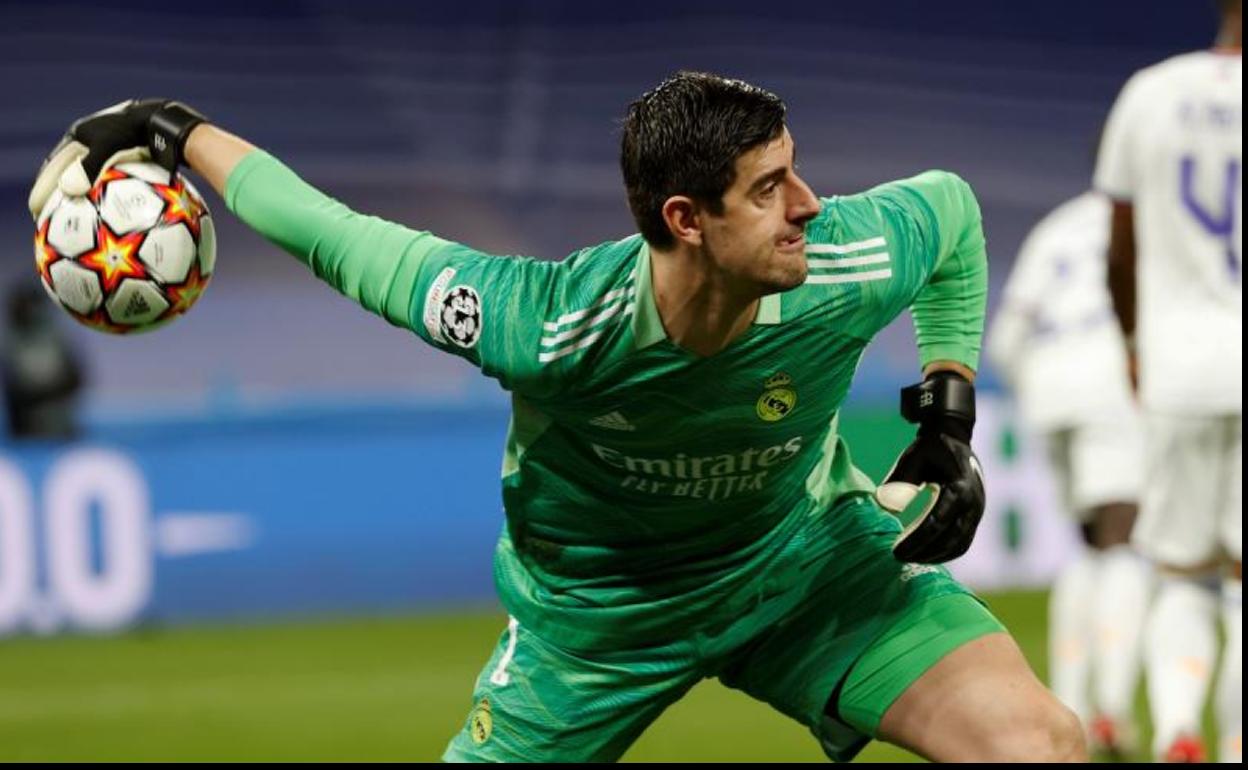 Thibaut Courtois, en un partido de Champions. 