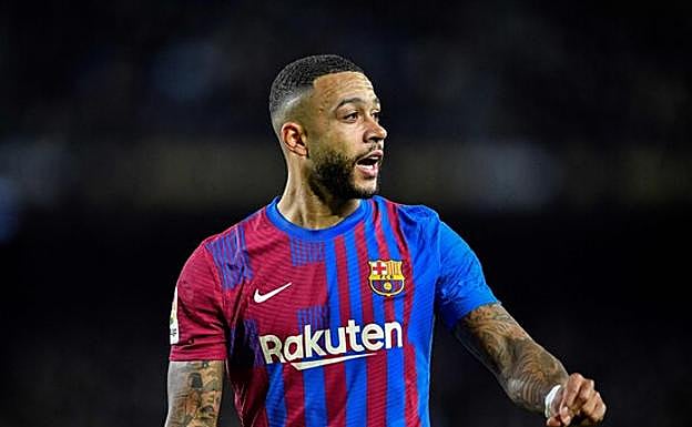 Memphis Depay, delantero del barcelona. 