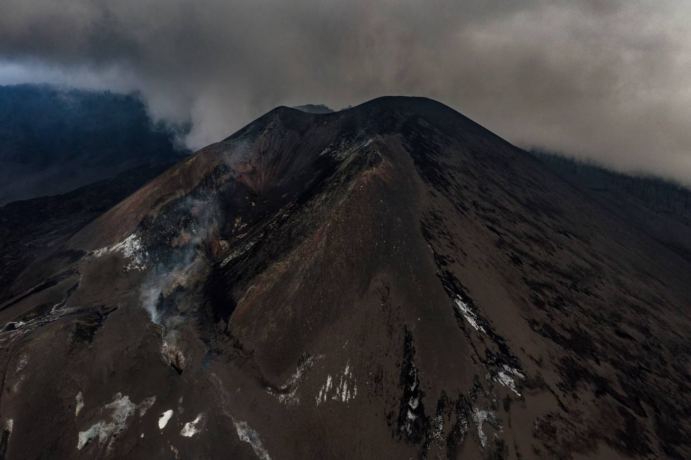 Imagen del volcán este martes. 