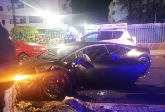 El Lamborghini de Viera, implicado en un accidente en el Sur 
