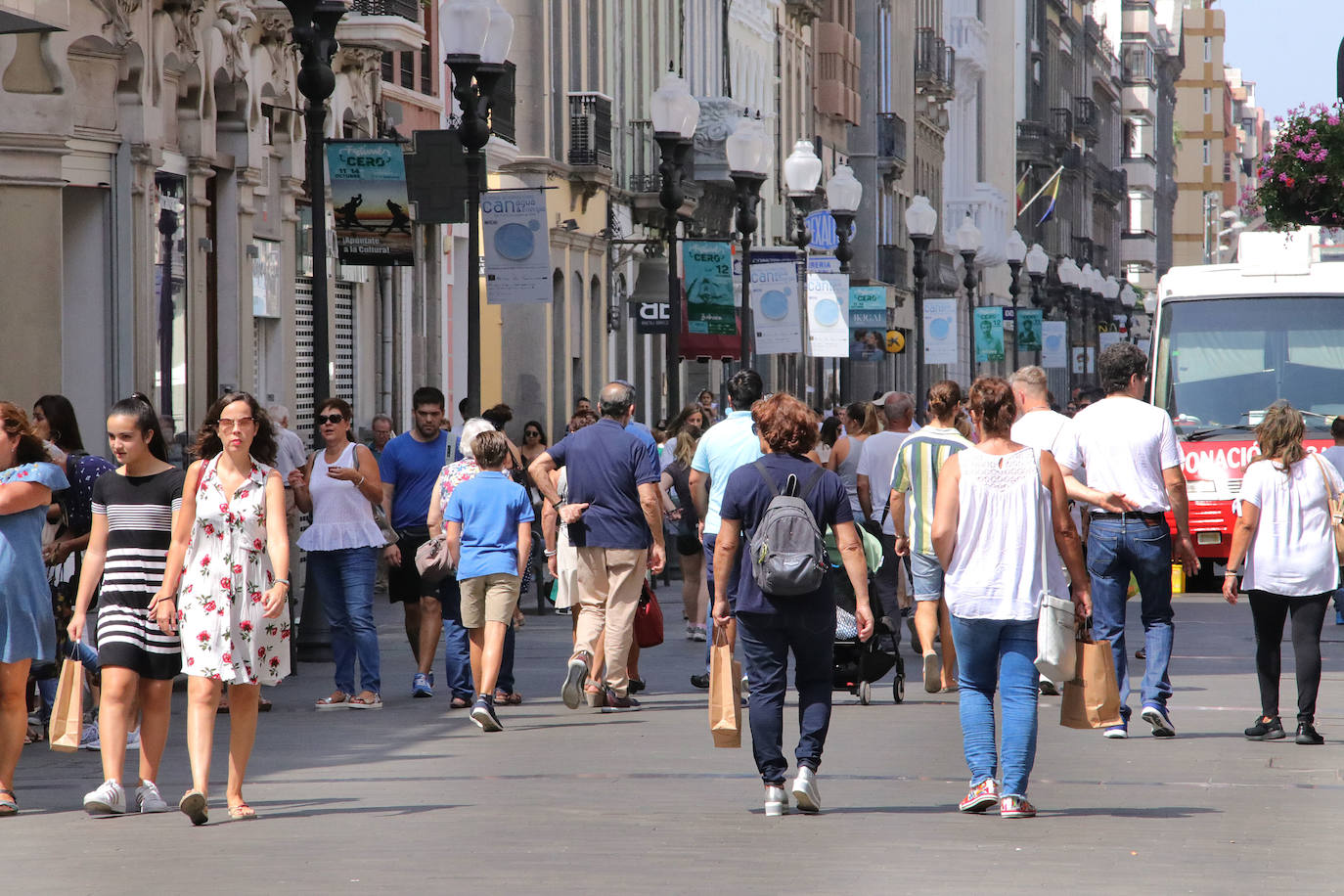 Imagen de la calle Triana en la capital grancanaria. 