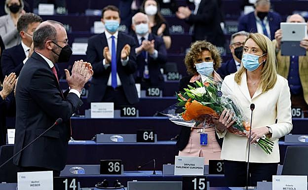 La nueva presidenta del Parlamento Europeo, Roberta Metsola. 
