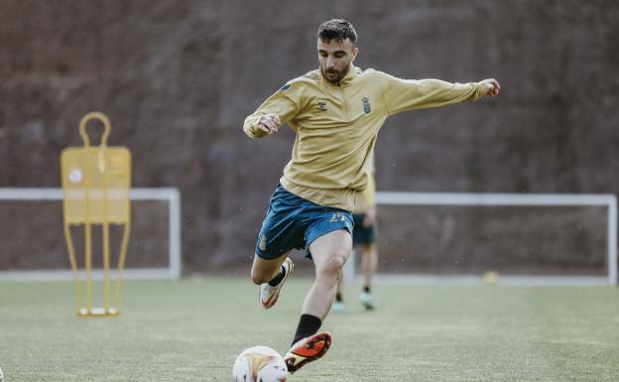 Rober, en un entrenamiento. 