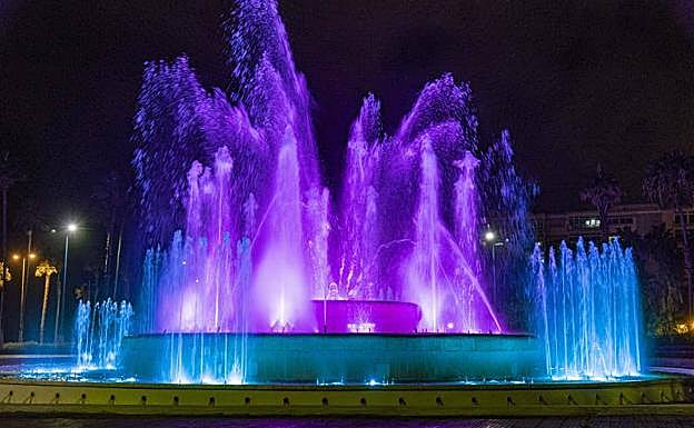 Imagen de la Fuente Luminosa este cienres. 