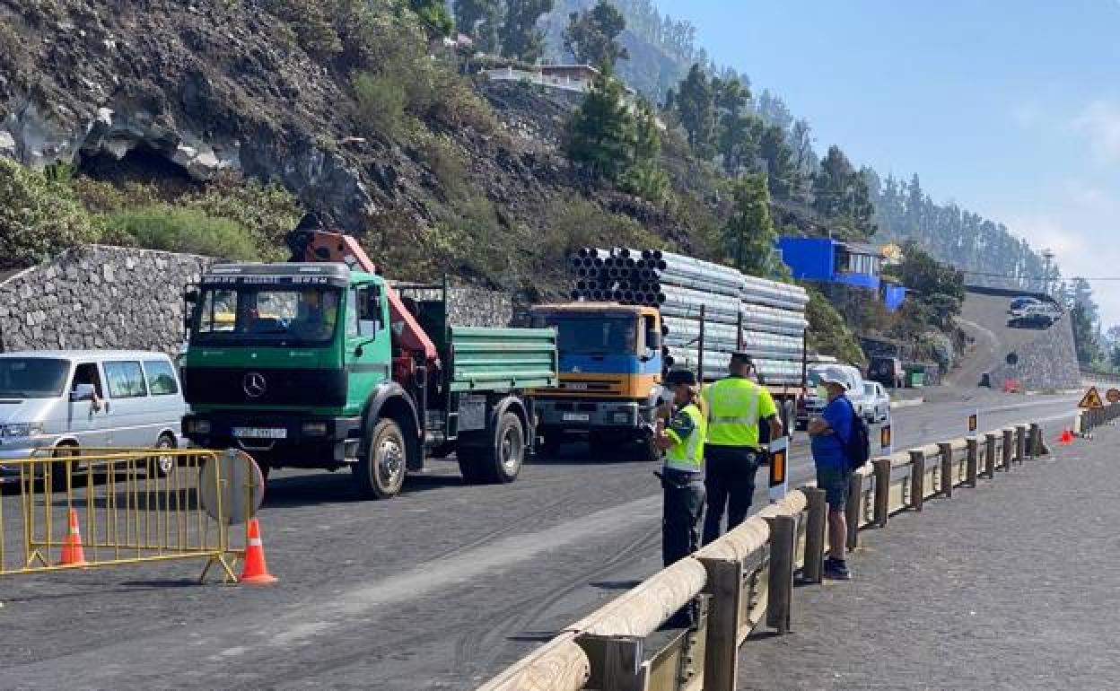 Obra de emergencia de abastecimiento de agua en La Palma 