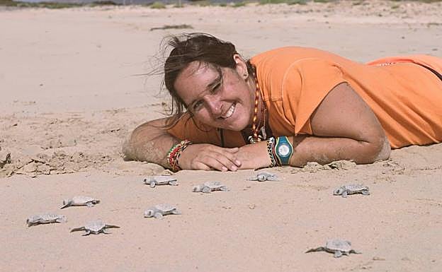 María Casanova en Cavo Verde durante su voluntariado en la ONG 2000 