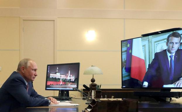 Putin sorprende al abogar a Macron por «una desescalada» y el diálogo en torno a Ucrania