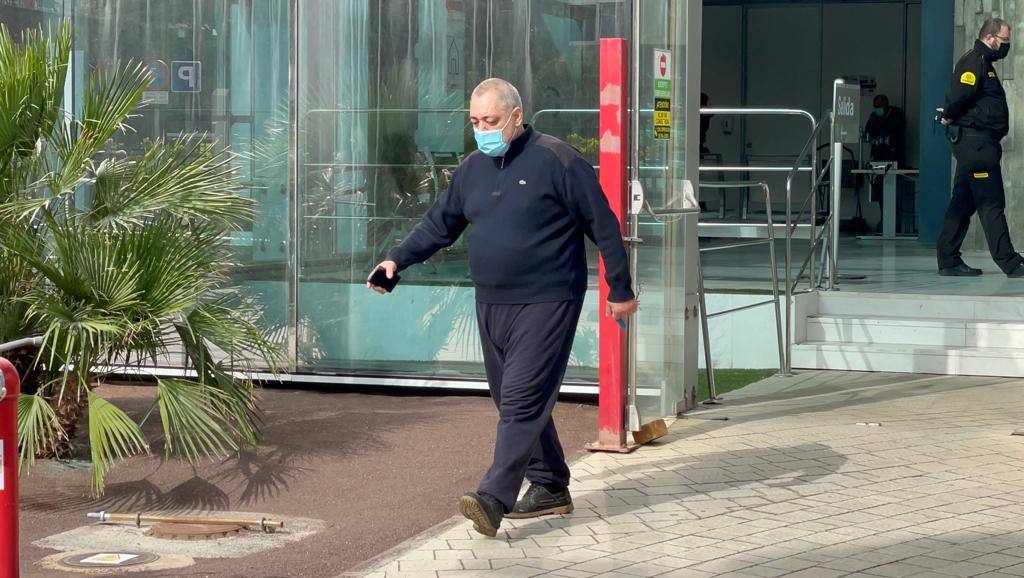 Miguel Ángel Ramos, a la salida del Juzgado. 