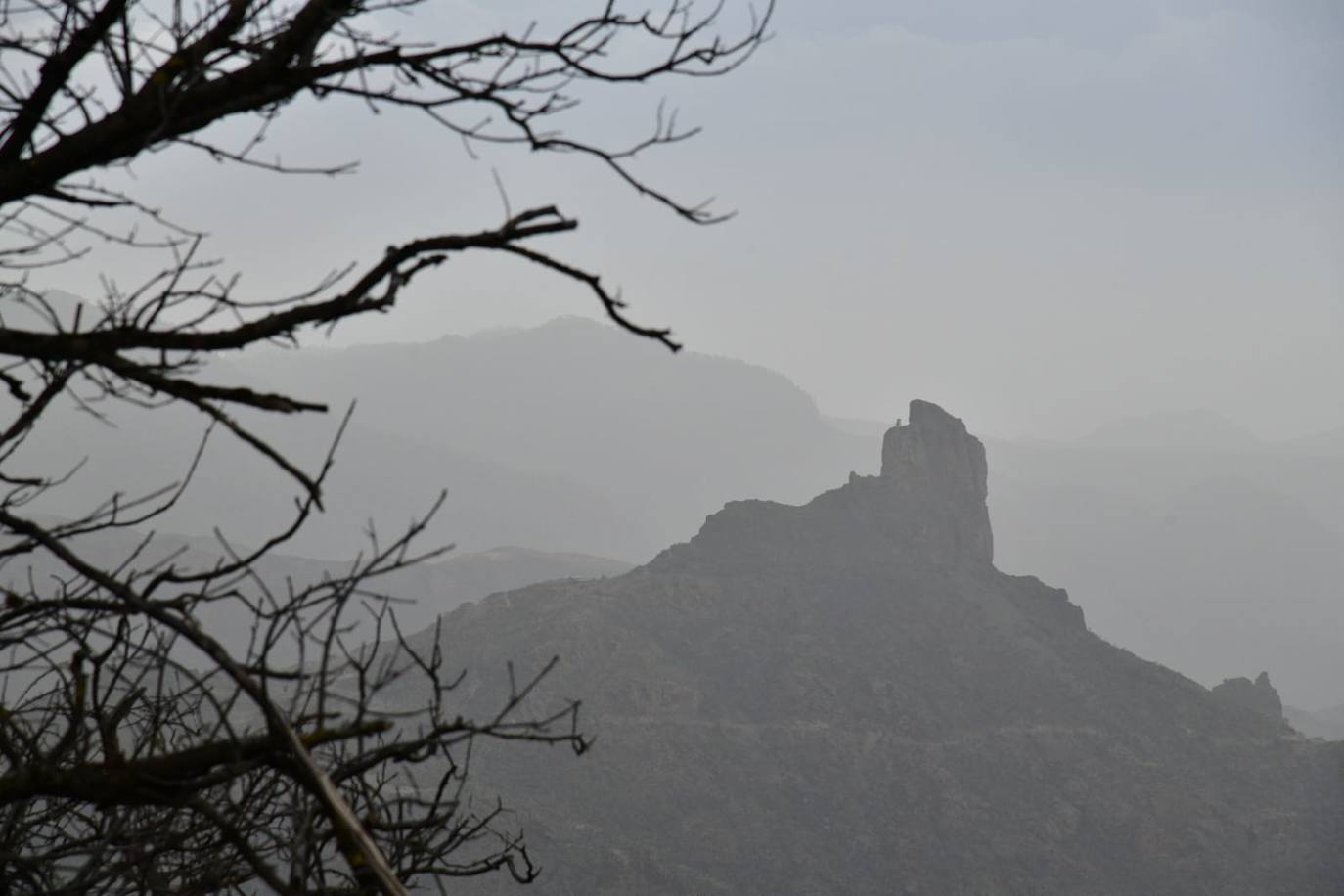 Fotos: Granizo, calima y tormentas en la cumbre de Gran Canaria