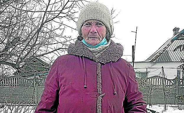 Natalia Suslova vive en la zona de exclusión de la guerra.