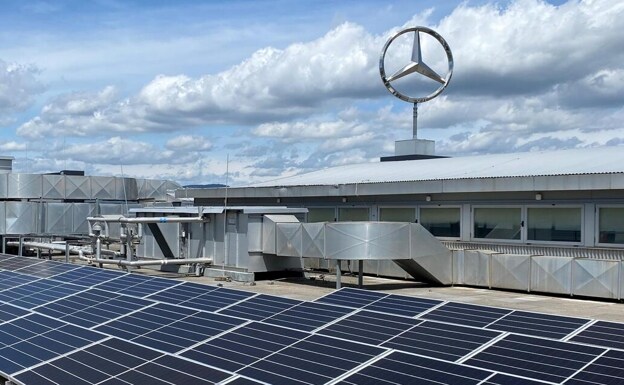 Instalación fotovoltaica en la planta de Mercedes.