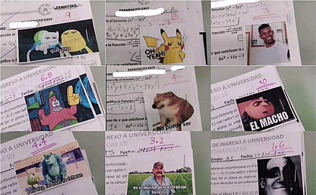 Un profesor corrige los exámenes a base de memes