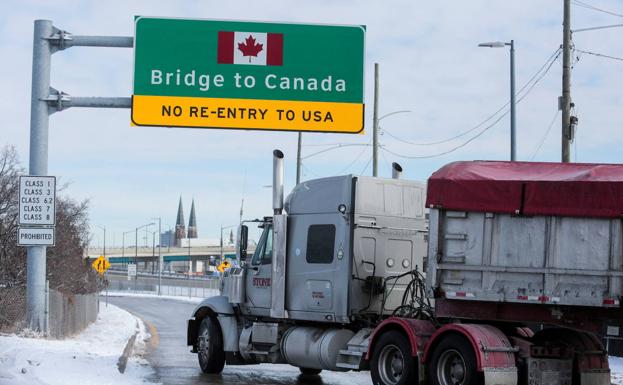 Puente del Embajador, en la frontera entre Canadá y EE UU, donde se recobró la normalidad este lunes.