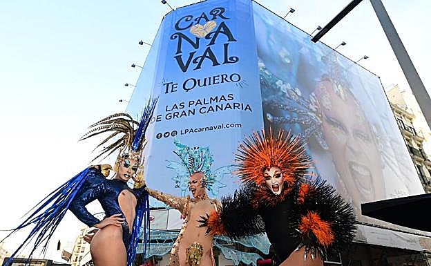 Acción promocional del carnaval en Madrid. 