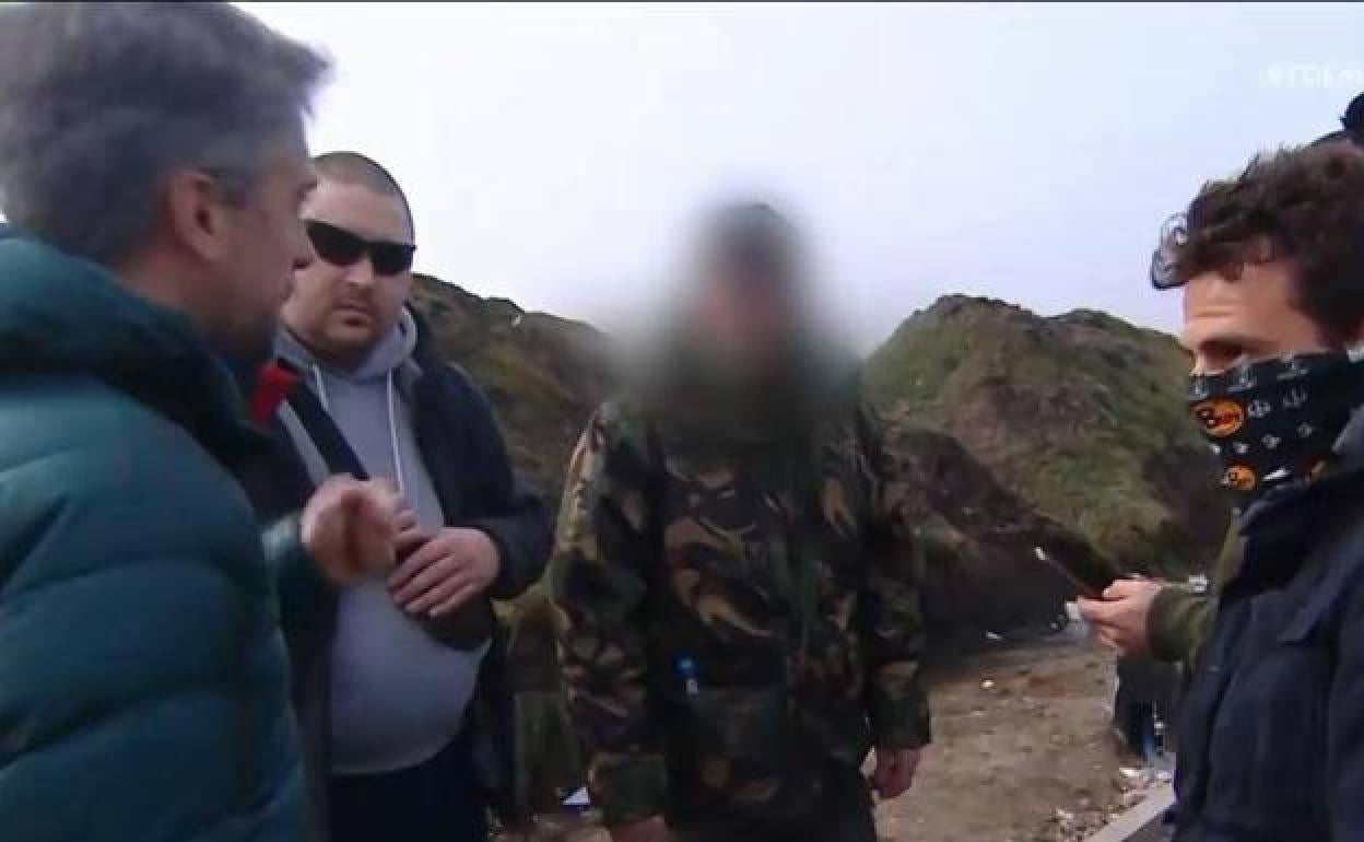 Imagen del voluntario que desde las islas viajó a Ucrania, durante el reportaje de Telediario de TVE. 