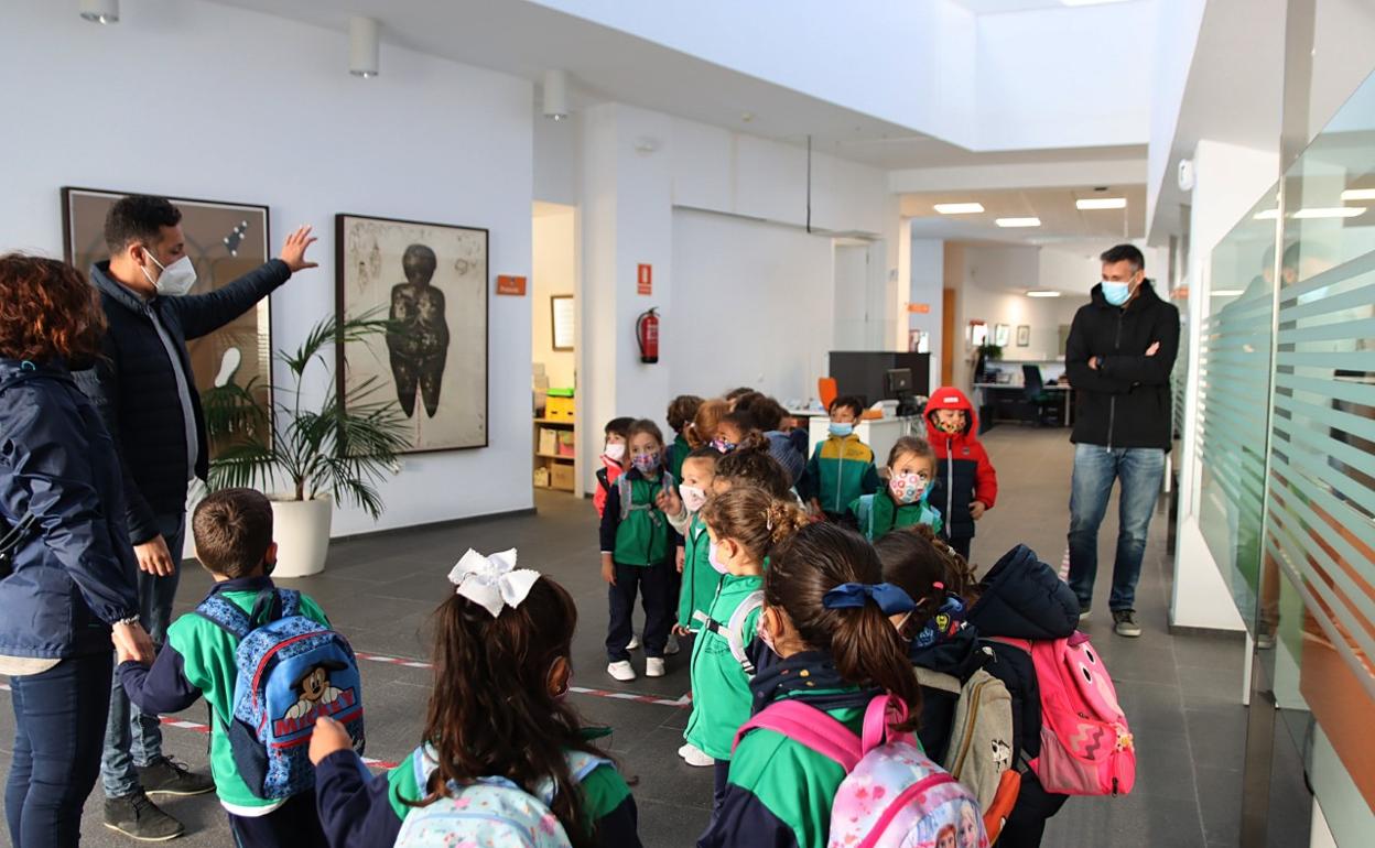 Momento de la visita. 