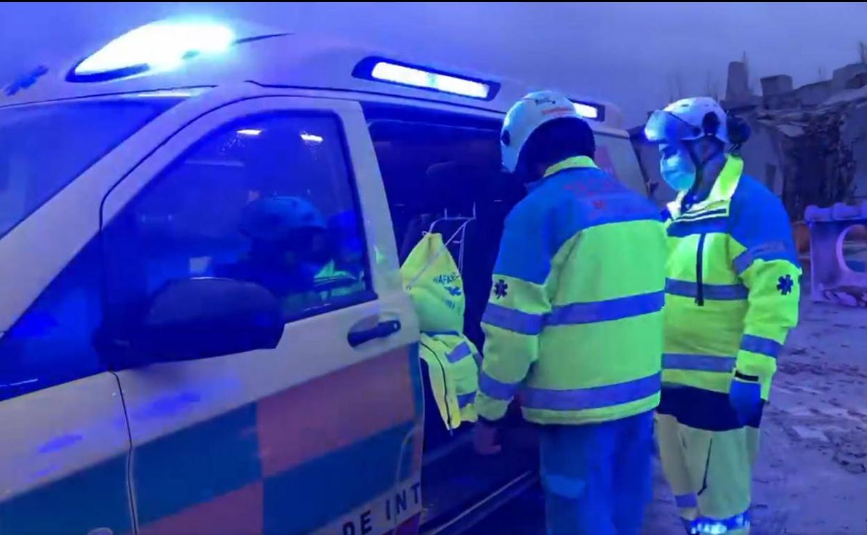 Captura de pantilla del vídeo subido en la cuenta de Twiiter del 112 Comunidad de Madrid. 