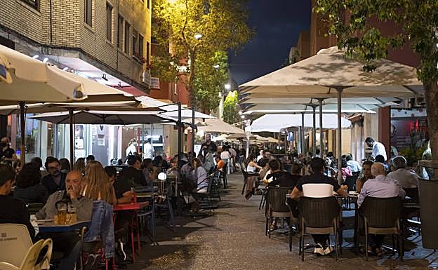 Imagen de una zona ocio nocturna de la capital grancanaria. 