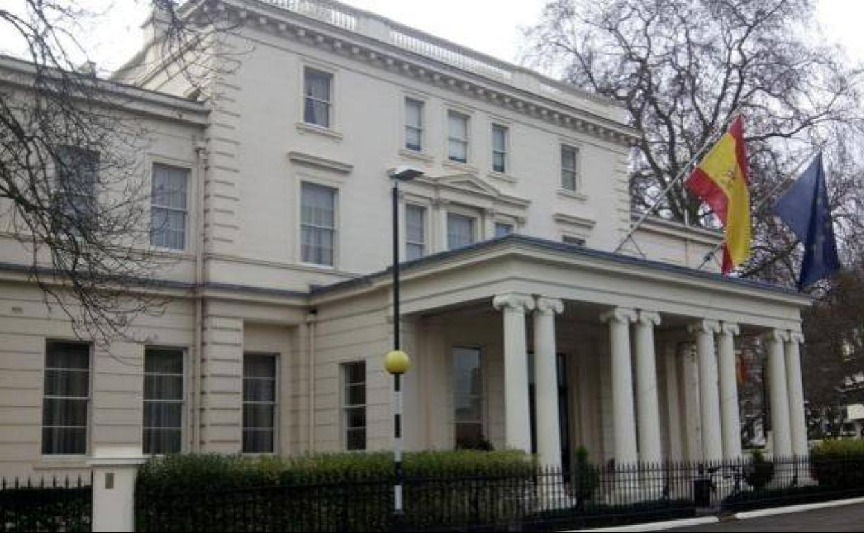 La embajada de España en Londres. 