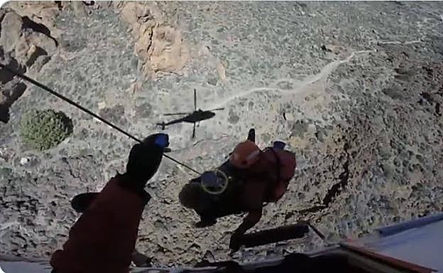 Imagen y video del rescate. 