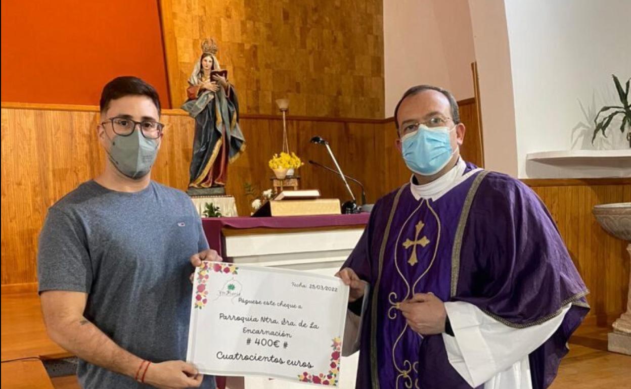 Momento de la entrega. 