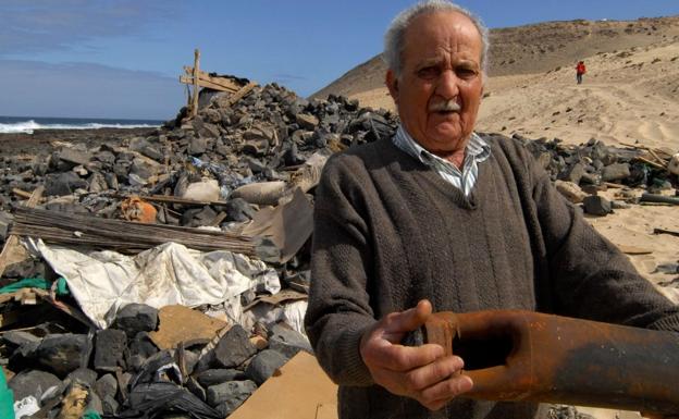 Restos de la estancia de Las Salinas usada tradicionalmente por los mariantes, después de que una maniobra militar acabara con ella. 