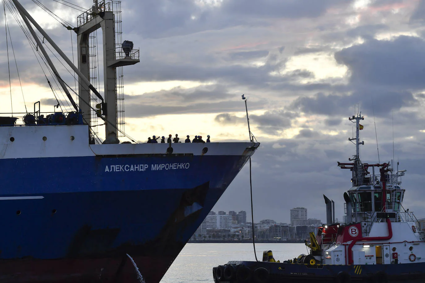 Fotos: Llegada del buque ruso Aleksanr Moronenko al Puerto de Las Palmas