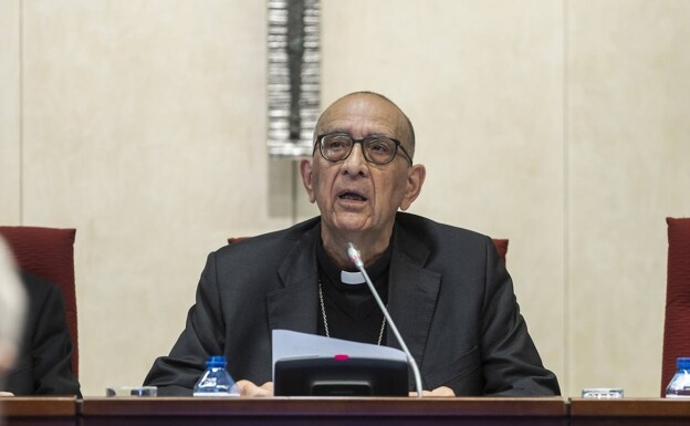 El cardenal Omella, durante la inauguración de la asamblea plenaria. 