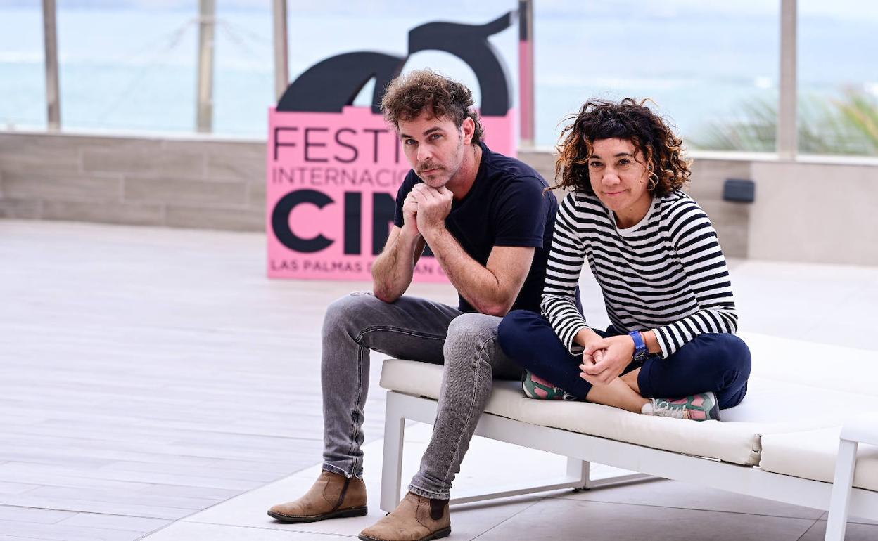 Alejo Moguillansky y Luciana Acuña, este jueves, en la capital grancanaria. 