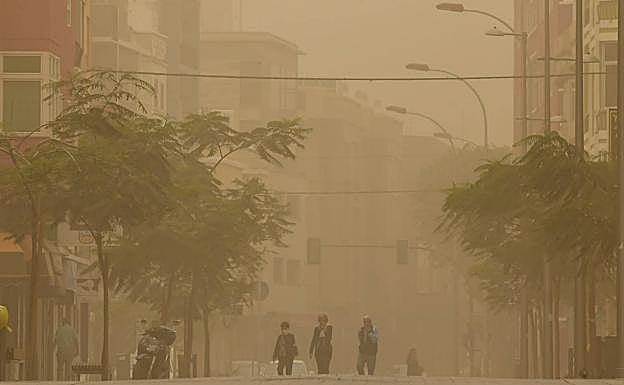 Uno de los últimos episodios de calima intensa en Gran Canaria. 