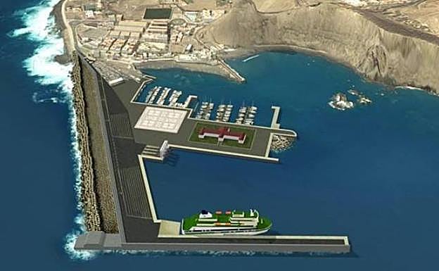 Proyecto de ampliación del Puerto de Las Nieves paralizado por la oposición popular a la obra. 