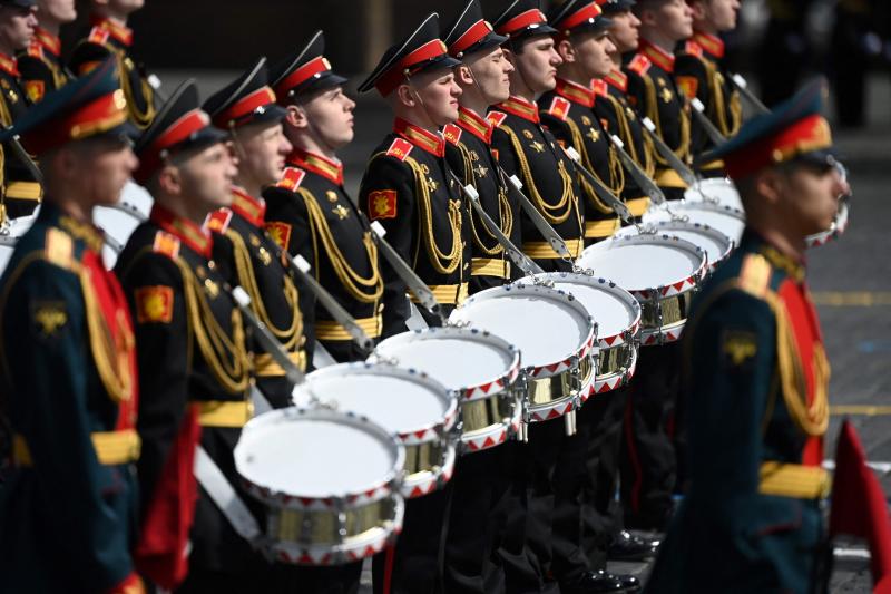 Los soldados rusos, durante el desfile del Día de la Victoria en Moscú. 