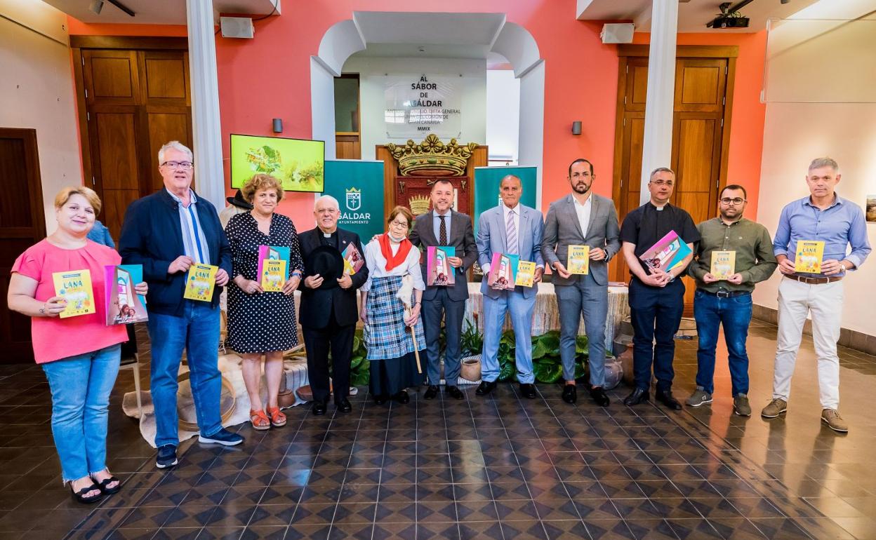 Acto de presentación en el Ayuntamiento de Gáldar de la Fiesta de la Lana. 