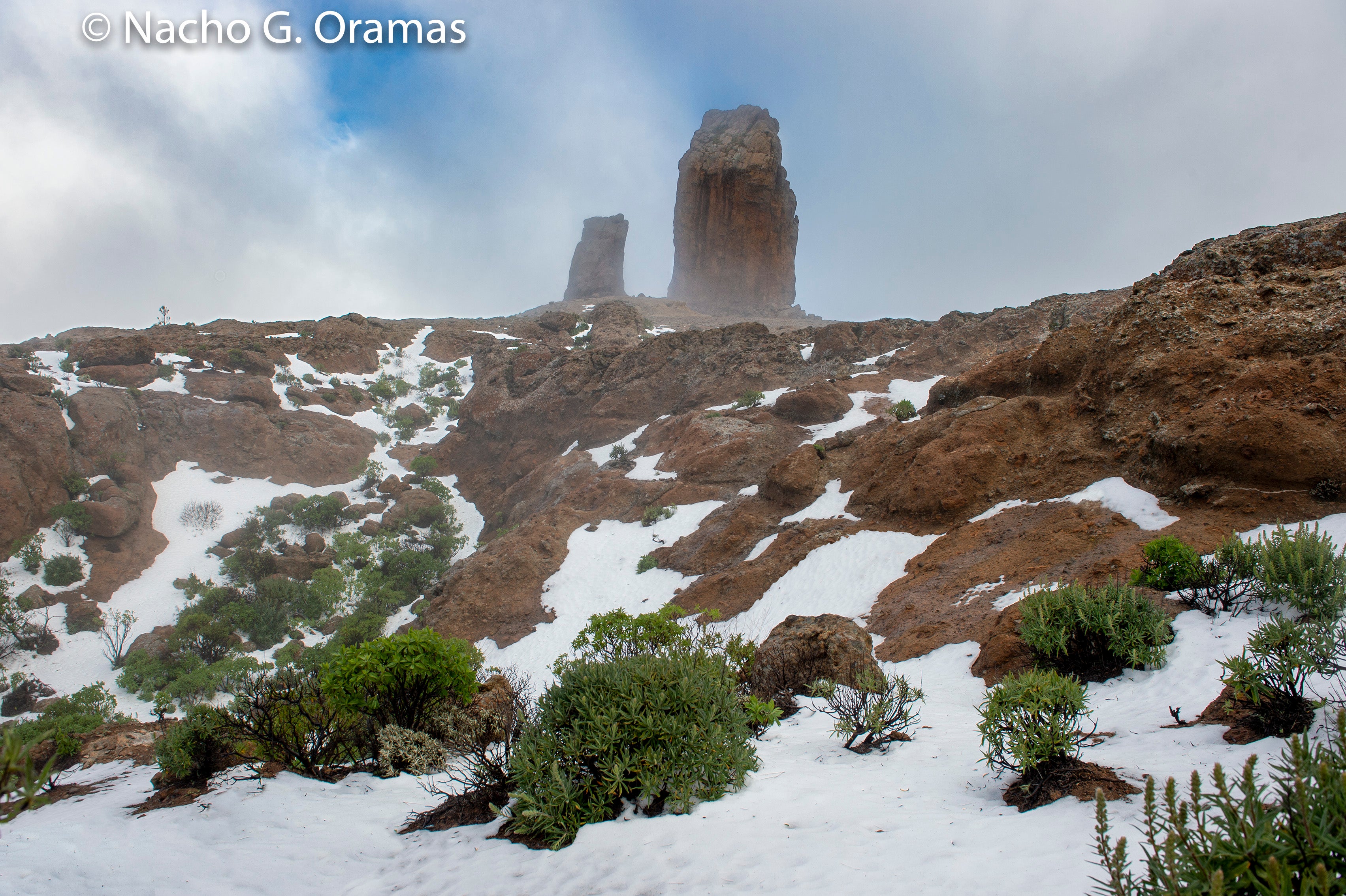 Nevada en la Base del Nublo (Tejeda).