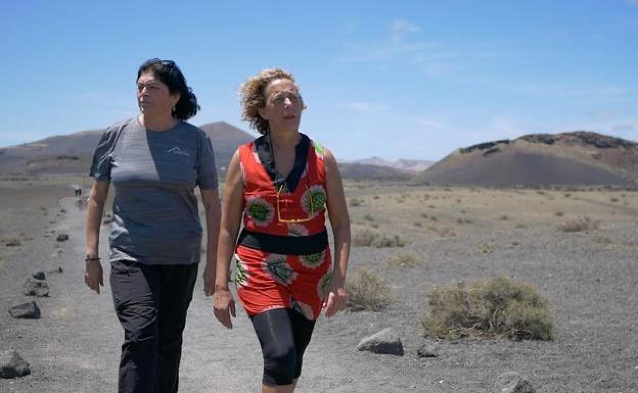 Elena Solís en la zona a recuperar. 