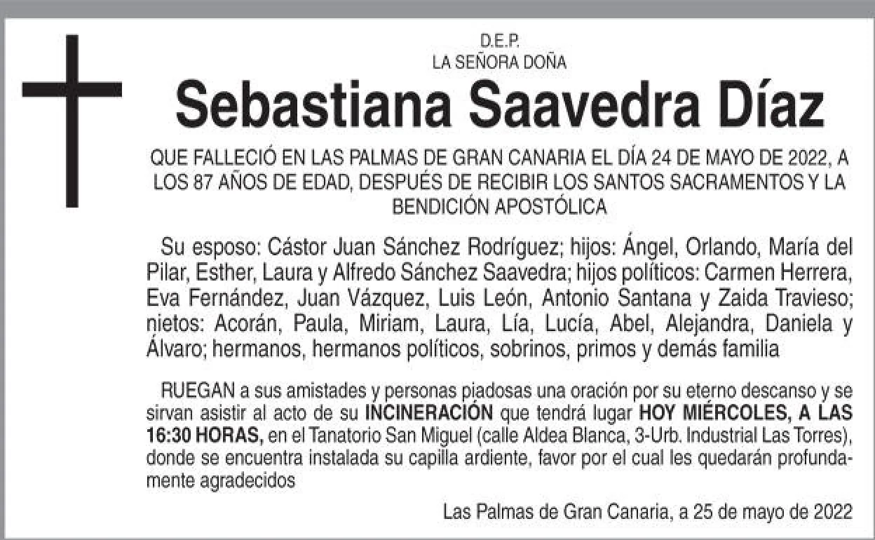 Sebastiana Saavedra Díaz