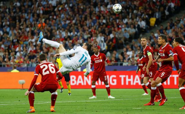 La chilena de Gareth Bale que significó el segundo gol del Real Madrid en el Olímpico de Kiev. 