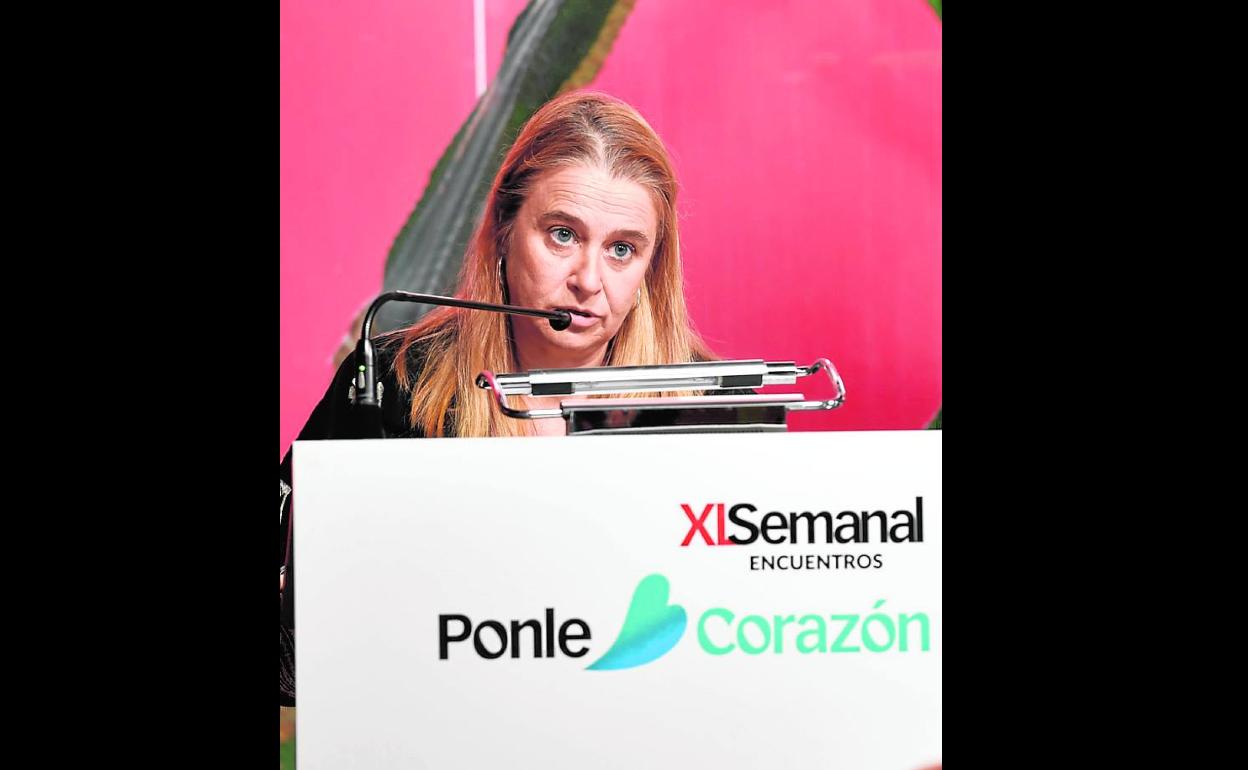 Natividad Calvente, en las palabras de bienvenida.