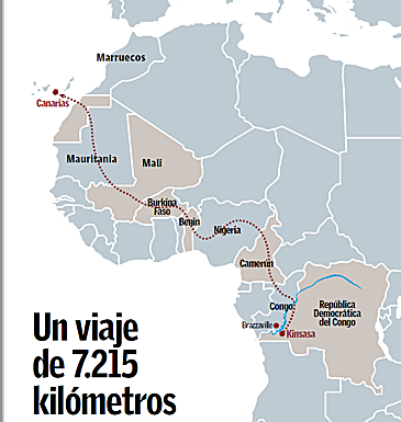 El congolés atravesó medio continente en su proyecto migratorio. 