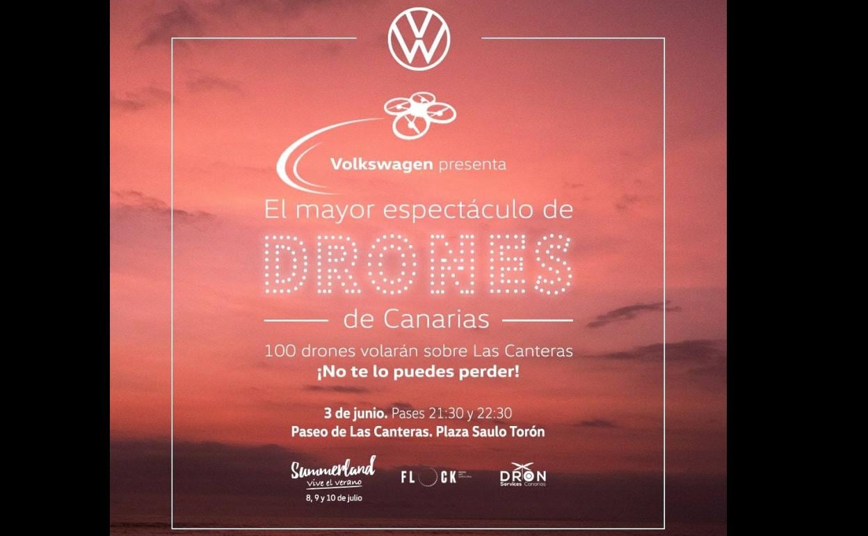 Volkswagen realizará el mayor espectáculo de drones de Canarias