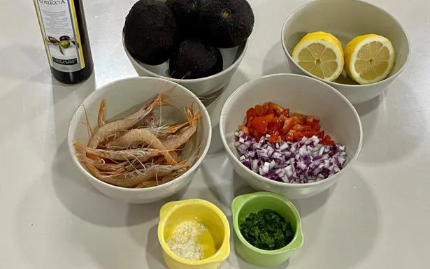 Mise en place de ingredientes para la receta