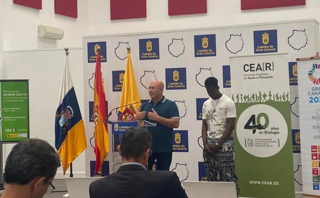 El coordinador regional de CEAR, Juan Carlos Lorenzo, durante la presentación del informe anual de la ONG. 